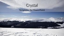  Presentation with sugarcane fields mountains landscape nature - Audience pleasing presentation design consisting of cluds - winter landscape with snow covered backdrop and a  colored foreground