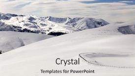  Presentation with mountains fantasy abstract nature landscape - Presentation theme featuring cluds - winter landscape with snow covered background and a  colored foreground