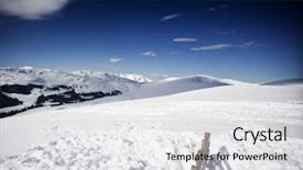  Presentation with snow - Cool new slide set with cluds - winter landscape with snow covered backdrop and a  colored foreground