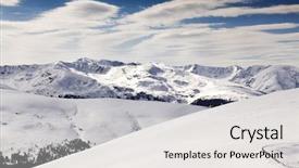  Presentation with sugarcane fields mountains landscape nature - Colorful presentation theme enhanced with cluds - winter landscape with snow covered backdrop and a  colored foreground