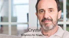  Presentation with confident - Colorful theme enhanced with clue - handsome middle age man backdrop and a coral colored foreground