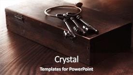  Presentation with box - Beautiful presentation design featuring clue - old keys on a old backdrop and a wine colored foreground