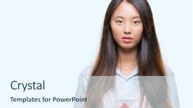  Presentation with intelligence intelligent house smart home - Theme having clue - young asian woman real state background and a sky blue colored foreground