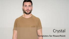  Presentation with smart - Beautiful presentation theme featuring clue - young handsome man over isolated backdrop and a mint green colored foreground