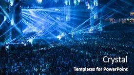  Presentation with live music concert - Slides having cluj-napoca-romania-august-3 background and a navy blue colored foreground