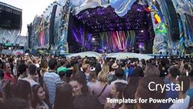  Presentation with live music concert - Theme featuring cluj-napoca-romania-august-4 background and a dark gray colored foreground