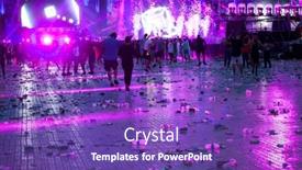  Presentation with food waste - Presentation theme having cluj-napoca-romania-august-6 background and a violet colored foreground