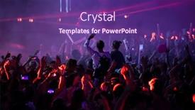  Presentation with electronic music - Slides consisting of cluj-napoca-romania-august-6 background and a violet colored foreground