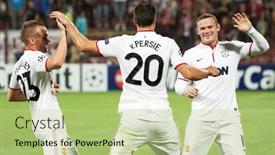  Presentation with champions league - Beautiful presentation theme featuring cluj-napoca-romania-october-2 backdrop and a mint green colored foreground