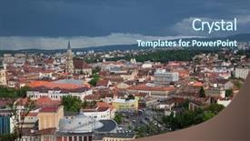  Presentation with church - Amazing presentation theme having cluj-napoca with st michael backdrop and a  colored foreground
