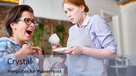  Presentation with tea estates in munnar kerala - Presentation having clumsy waitress spilled hot tea background and a light blue colored foreground