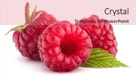  Presentation with ripe golden potato on white - Slides consisting of cluster - ripe raspberries isolated on white background and a coral colored foreground