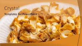  Presentation with preserved - Presentation theme with cluster-of-preserved-conch-pieces background and a yellow colored foreground