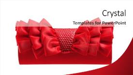  Presentation with bag - Presentation having clutch bag background and a white colored foreground