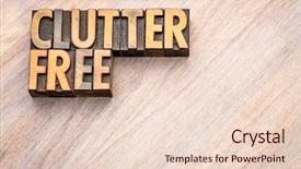  Presentation with copy space - Slide deck enhanced with clutterfree - word abstract in vintage background and a lemonade colored foreground