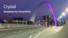  Presentation with arc en ciel - Beautiful slide deck featuring clyde arc bridge along river backdrop and a ocean colored foreground