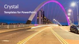  Presentation with bridge - Audience pleasing presentation consisting of clyde arc bridge along river backdrop and a ocean colored foreground