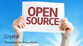  Presentation with open source intelligence - Slide deck consisting of free tempaltes - open source card background and a arctic colored foreground