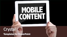  Presentation with table of content - Cool new slide set with big data visualization - tablet pc with text mobile backdrop and a tawny brown colored foreground