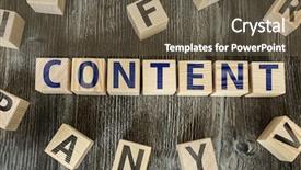  Presentation with colour blocking building blocks - Presentation theme with wooden blocks with the text background and a tawny brown colored foreground