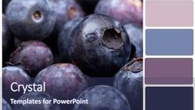  Presentation with blueberry - Beautiful slide deck featuring cmyk - fresh blueberry background colour palette backdrop and a ocean colored foreground
