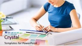  Presentation with interior design - Audience pleasing slides consisting of cmyk - interior design and renovation concept backdrop and a lemonade colored foreground