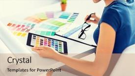  Presentation with renovation - Slide deck enhanced with cmyk - interior design renovation and technology background and a coral colored foreground