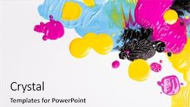  Presentation with ceiling designs abstract architecture white - Amazing presentation theme having cmyk color background on white backdrop and a sky blue colored foreground