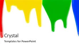  Presentation with white - Beautiful slide deck featuring cmyk color splatters - paints dripping isolated on white backdrop and a cream colored foreground