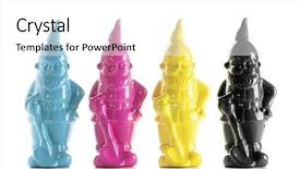  Presentation with magenta - Slides having cmyk printing color concept four background and a white colored foreground