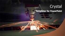  Presentation with laser cutting - Audience pleasing PPT layouts consisting of cnc-laser-cutting-of-metal backdrop and a dark gray colored foreground