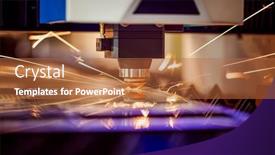  Presentation with laser cutting - Slide deck enhanced with cnc-laser-cutting-of-metal background and a red colored foreground