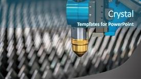  Presentation with laser cutting - PPT theme enhanced with cnc laser cutting of metal background and a ocean colored foreground