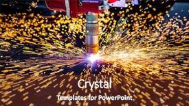  Presentation with laser cutting - Beautiful presentation theme featuring cnc laser plasma cutting backdrop and a tawny brown colored foreground