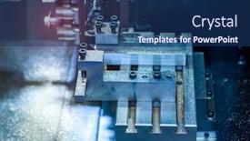  Presentation with cnc cutting machine - Colorful slide set enhanced with cnc-milling-machine-cutting backdrop and a ocean colored foreground