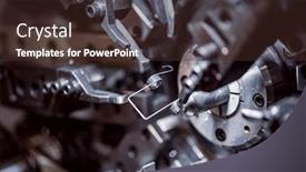  Presentation with spring modern - Slide set with cnc wire forming machine modern cnc spring machines for production of different types of wire bends background and a tawny brown colored foreground