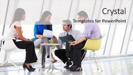  Presentation with modern reflective office buildings - Cool new presentation with law judgment rights weighing legal concept backdrop and a teal colored foreground