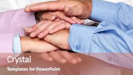  Presentation with business concepts photo - Beautiful slides featuring co operation - photo of three business people backdrop and a coral colored foreground