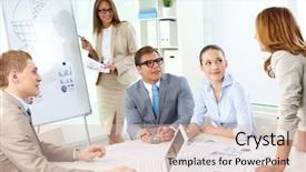  Presentation with listening - Cool new theme with co teaching - confident co-workers listening to top backdrop and a lemonade colored foreground