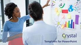  Presentation with creative teaching - Amazing presentation design having co teaching - female graphic designer giving presentation backdrop and a light blue colored foreground