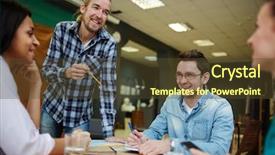  Presentation with management review meeting education - Colorful PPT layouts enhanced with co teaching - meeting of creative designers backdrop and a  colored foreground