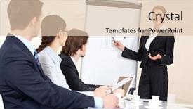  Presentation with whiteboard - Slide deck consisting of unique personal freedom development background and a light blue colored foreground