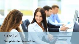  Presentation with village india women working - Amazing slide deck having co teaching - two smiling businesswomen working backdrop and a light blue colored foreground