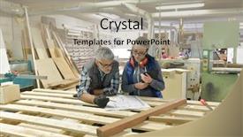  Presentation with wood industry - PPT layouts enhanced with co teaching - wood industry technicians working together background and a light gray colored foreground