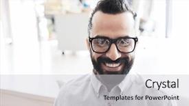  Presentation with office workers - Audience pleasing theme consisting of co workers - business startup and people concept backdrop and a light gray colored foreground