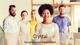  Presentation with young business people - Amazing slides having co workers - business startup people and teamwork backdrop and a lemonade colored foreground