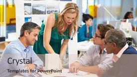  Presentation with architects - PPT layouts with co workers - meeting in architects office background and a lemonade colored foreground