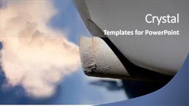  Presentation with co2 - PPT theme having co2 - car tail pipe with exhaust background and a gray colored foreground