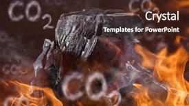  Presentation with coal - Cool new slides with co2 - coal lumps with fire flames backdrop and a wine colored foreground