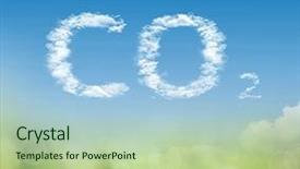  Presentation with co2 - Presentation design having co2 - green grass growing under clear background and a mint green colored foreground